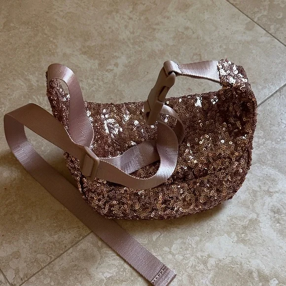 Disney Loungefly Sequin Bow Accent Bag - Brown - Picture 5 of 9